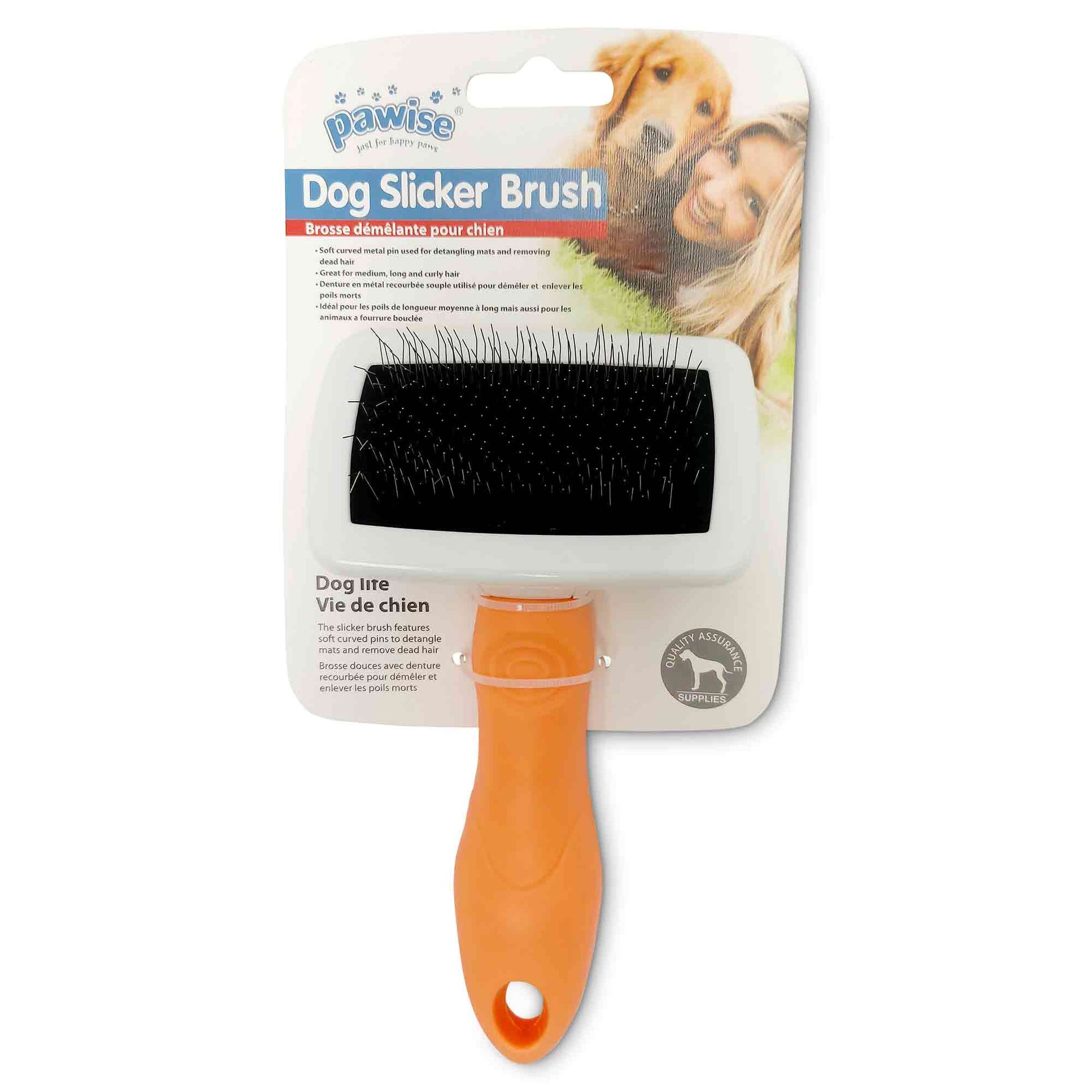 Dog Slicker Brush Small Cat Pet Undercoat Detangling Long Hair Grooming Pawise-1