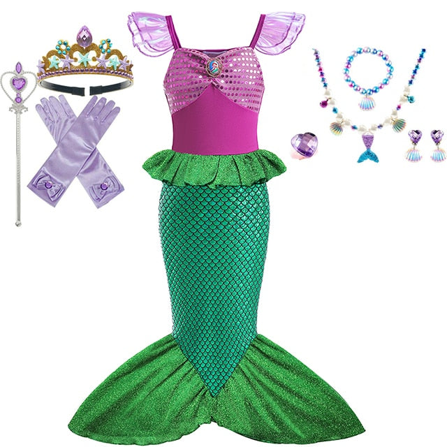 Little Mermaid Costume Dress Sets & Accessories