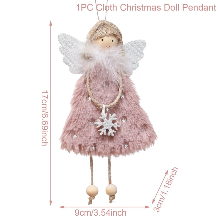 FENGRISE Navidad Angel Doll Christmas Ornaments