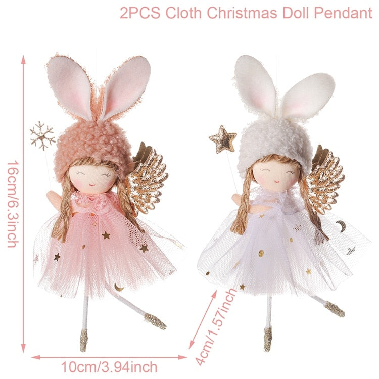 FENGRISE Navidad Angel Doll Christmas Ornaments