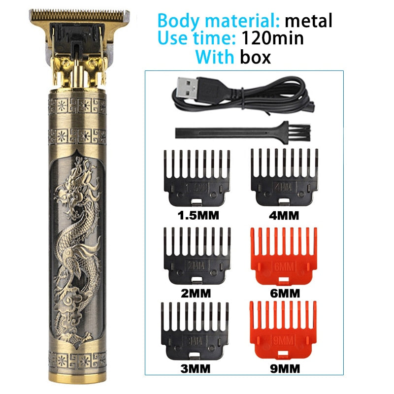 Cordless Rechargeable Buddah & Dragon Electric Hair Trimmer Sets