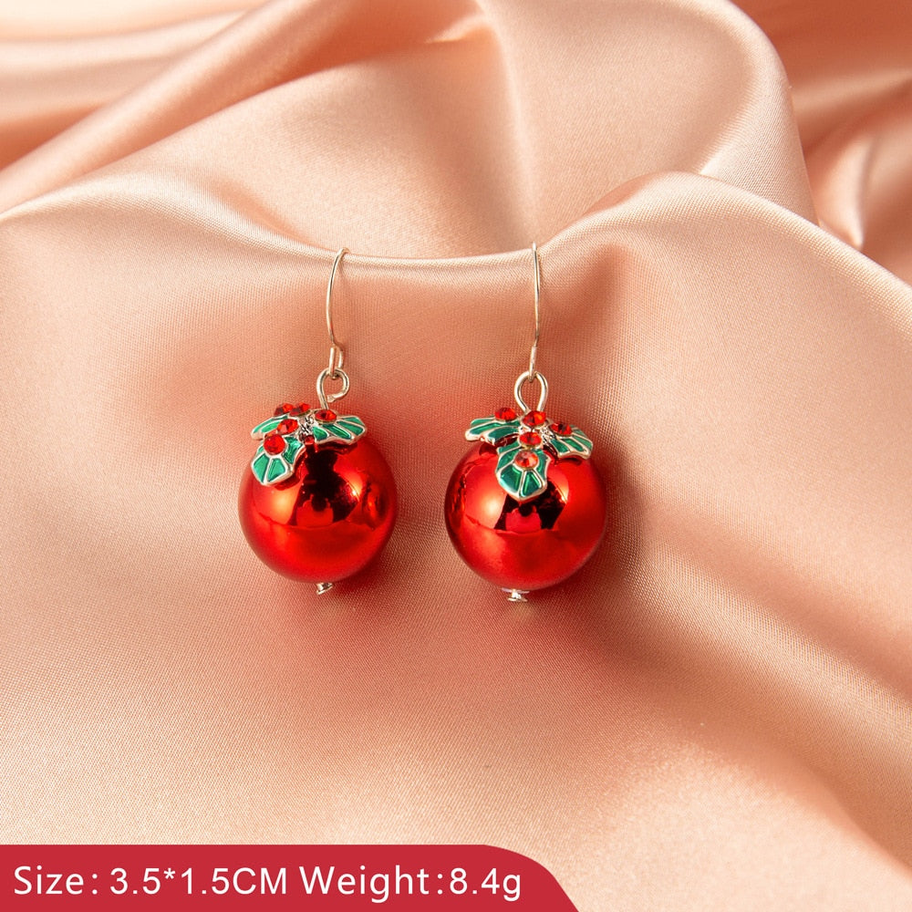 Cheerful Christmas Holiday Dangle Earrings