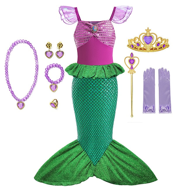 Little Mermaid Costume Dress Sets & Accessories