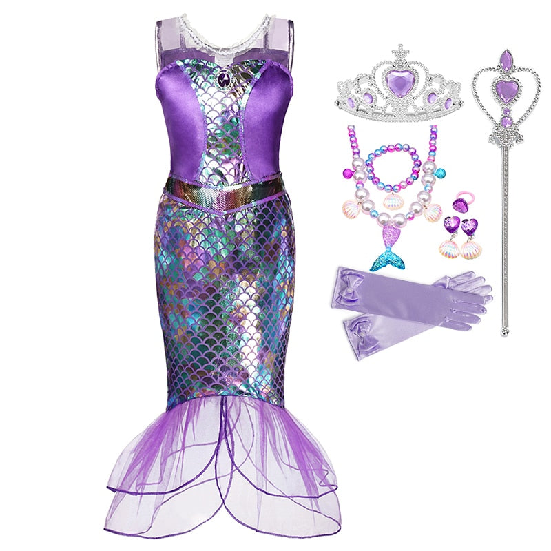 Little Mermaid Costume Dress Sets & Accessories