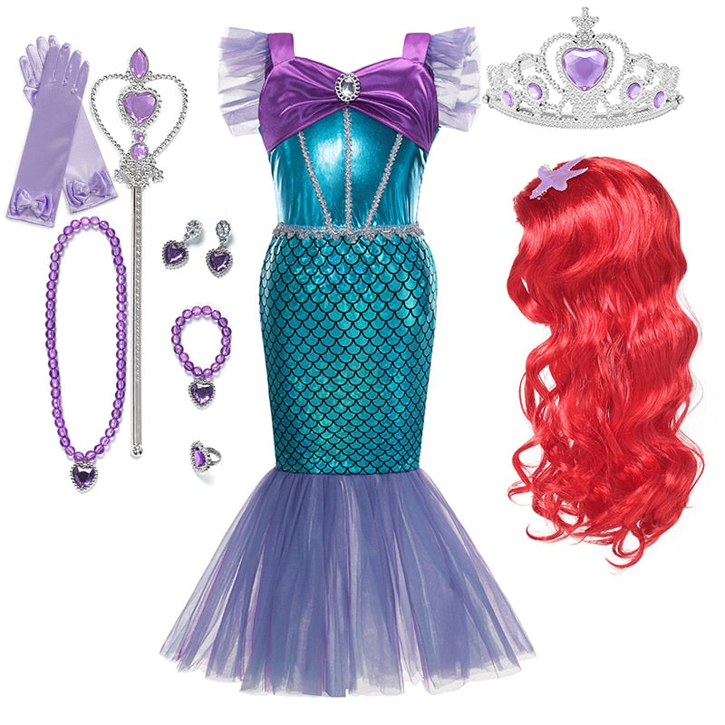 Little Mermaid Costume Dress Sets & Accessories