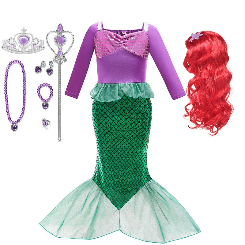 Little Mermaid Costume Dress Sets & Accessories