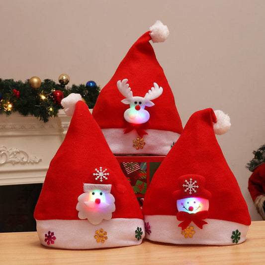 LED Light-Up Christmas Novelty Hats