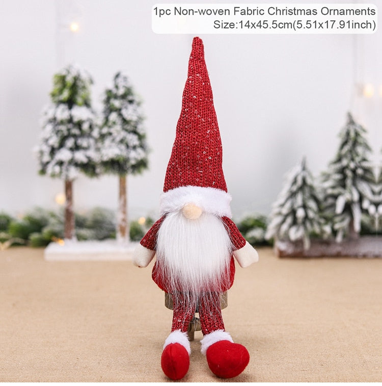 Cute & Snuggley Faceless Christmas Gnome Decor Dolls