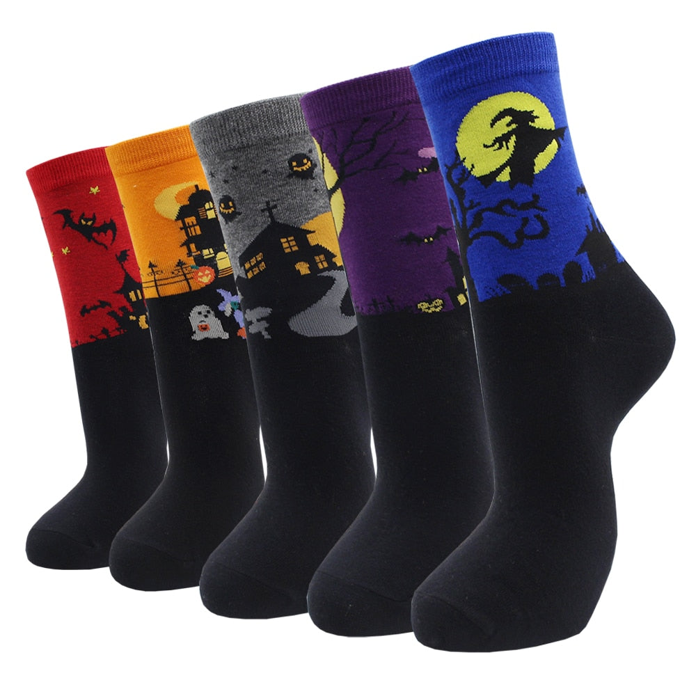 5-Pair Colorful Cute Cartoon Women's Sock Sets