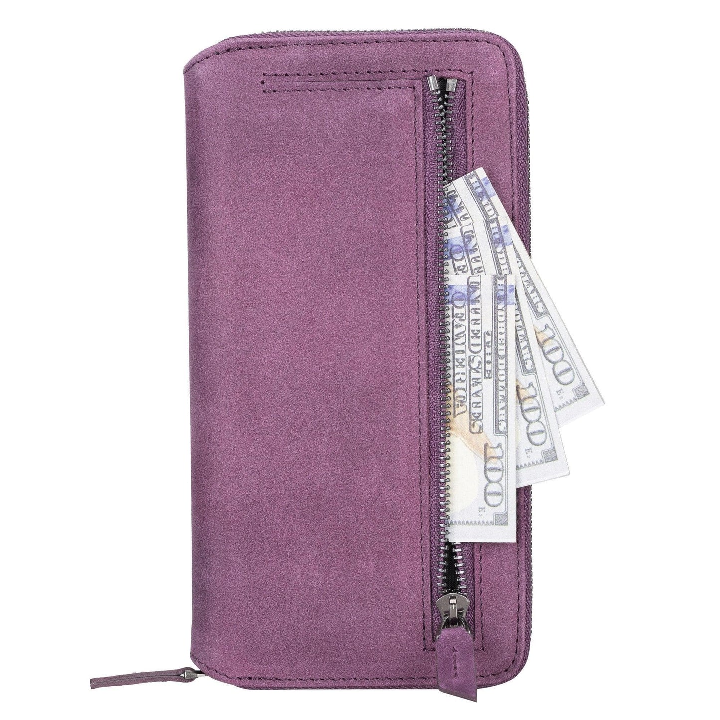 BOULETTA Zippered Leather Detachable Wallet Case