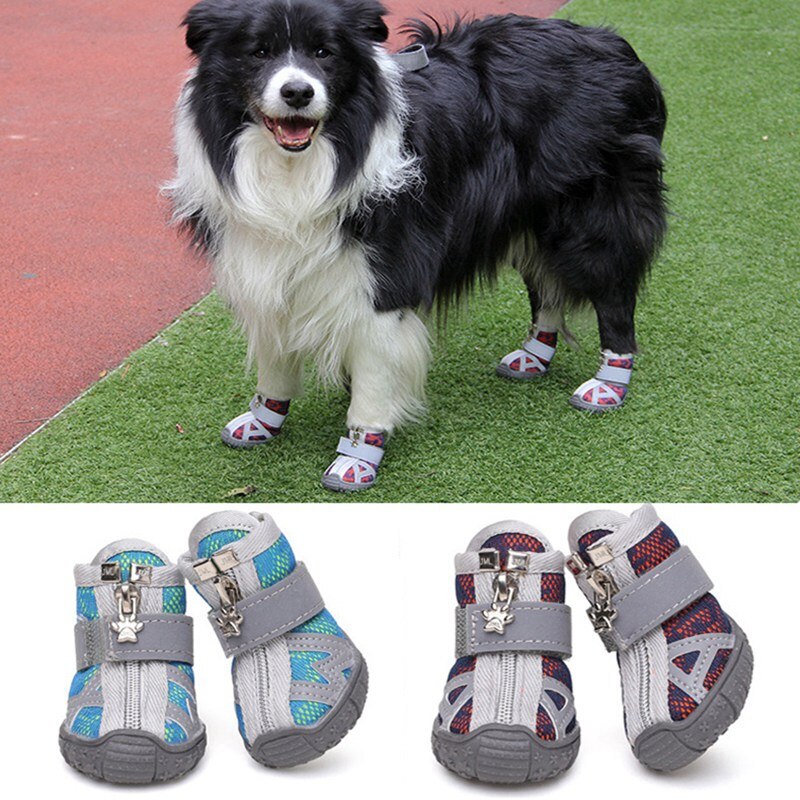 4pc Set - Thick Waterproof Anti-Slip Pet Rain Boots