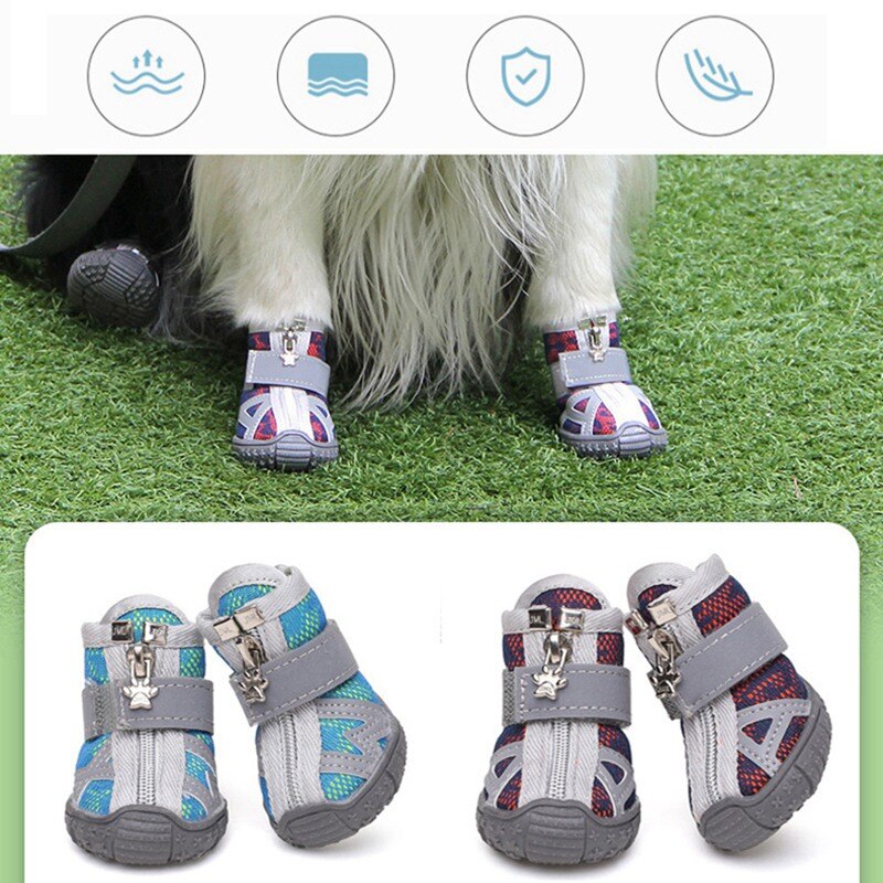 4pc Set - Thick Waterproof Anti-Slip Pet Rain Boots